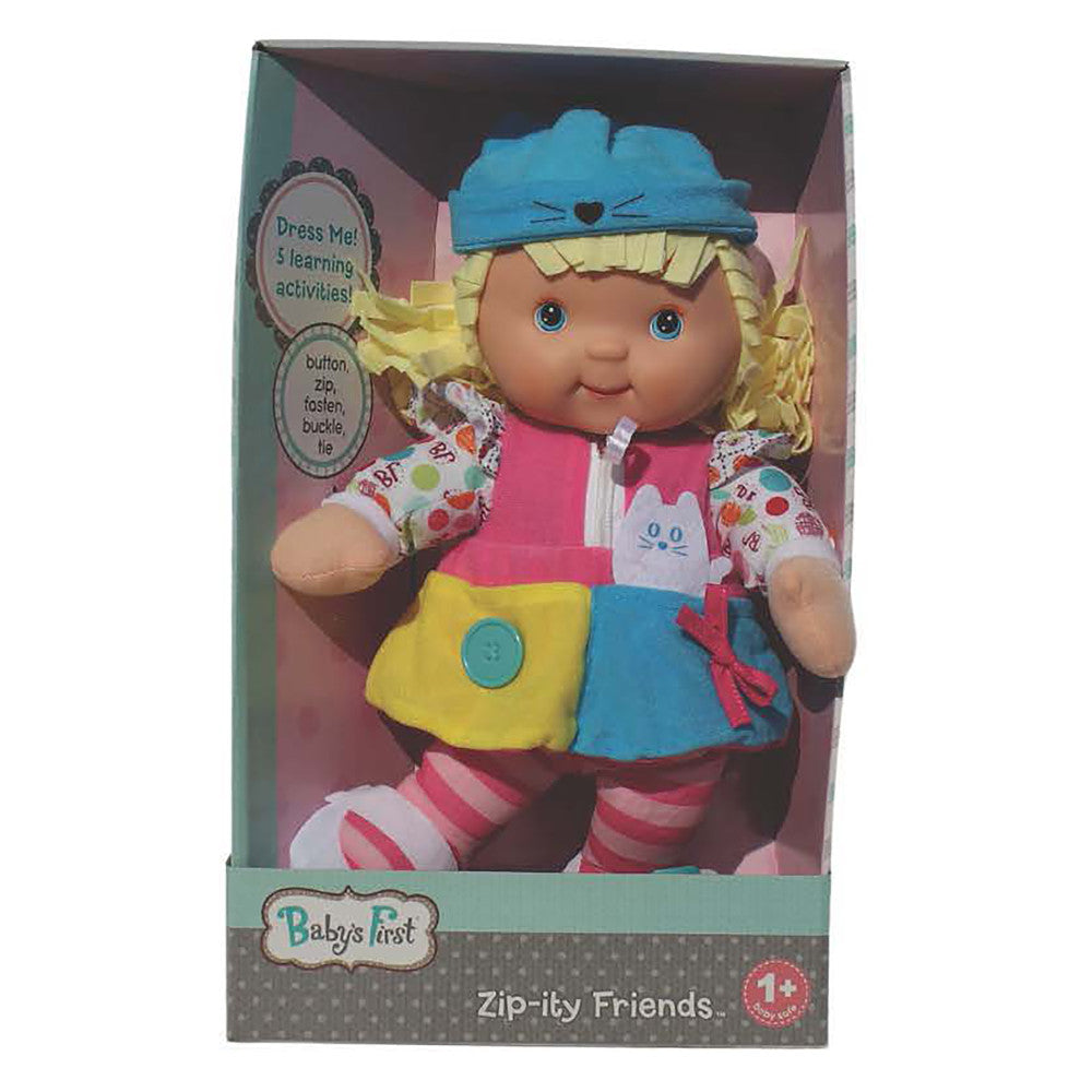 Learning doll with zippers and buttons online