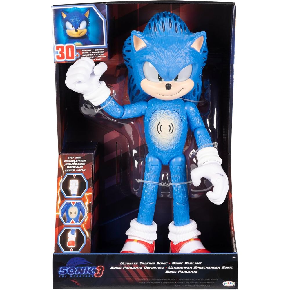 Jakks Pacific Sonic The Hedgehog 3 Ultimate Talking Sonic 12 Inch Figu Toys R Us