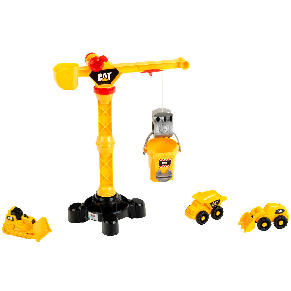 CAT Caterpillar 17 Construction Vehicle Set with Crane Bulldozer Ha Toys R Us