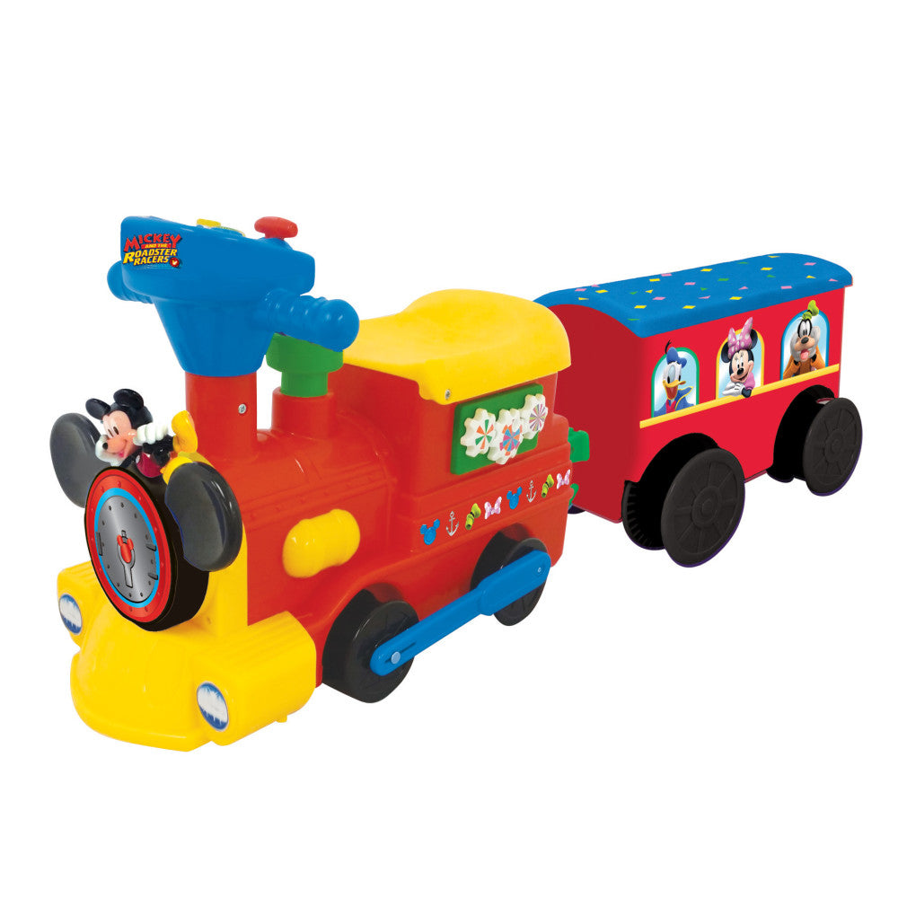 Kiddieland Disney Mickey Mouse Battery Powered Ride On Train w Tracks Caboose