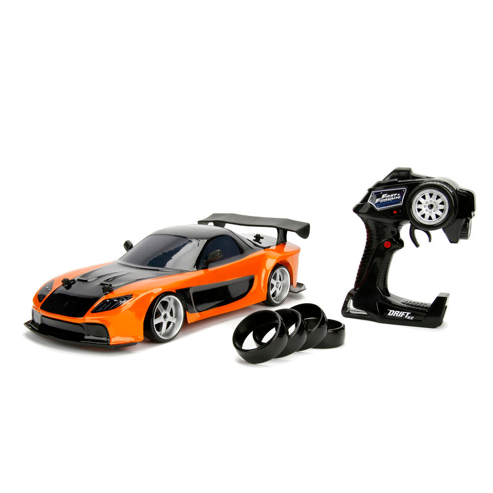 Jada Toys Fast & Furious Mazda RX-7 1:10 Drift R/C Car - Orange 