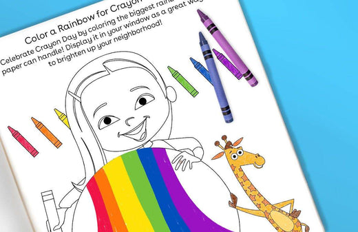 Color a Rainbow for Crayon Day