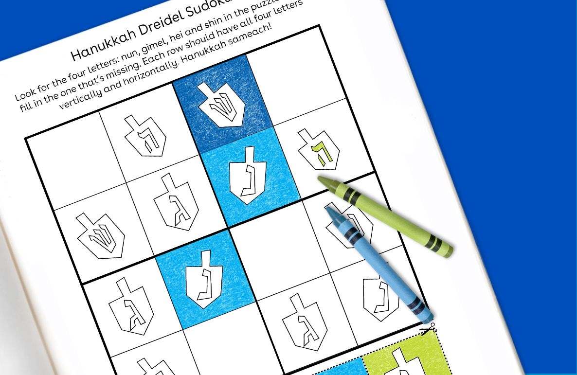 Hanukkah Dreidel Sudoku