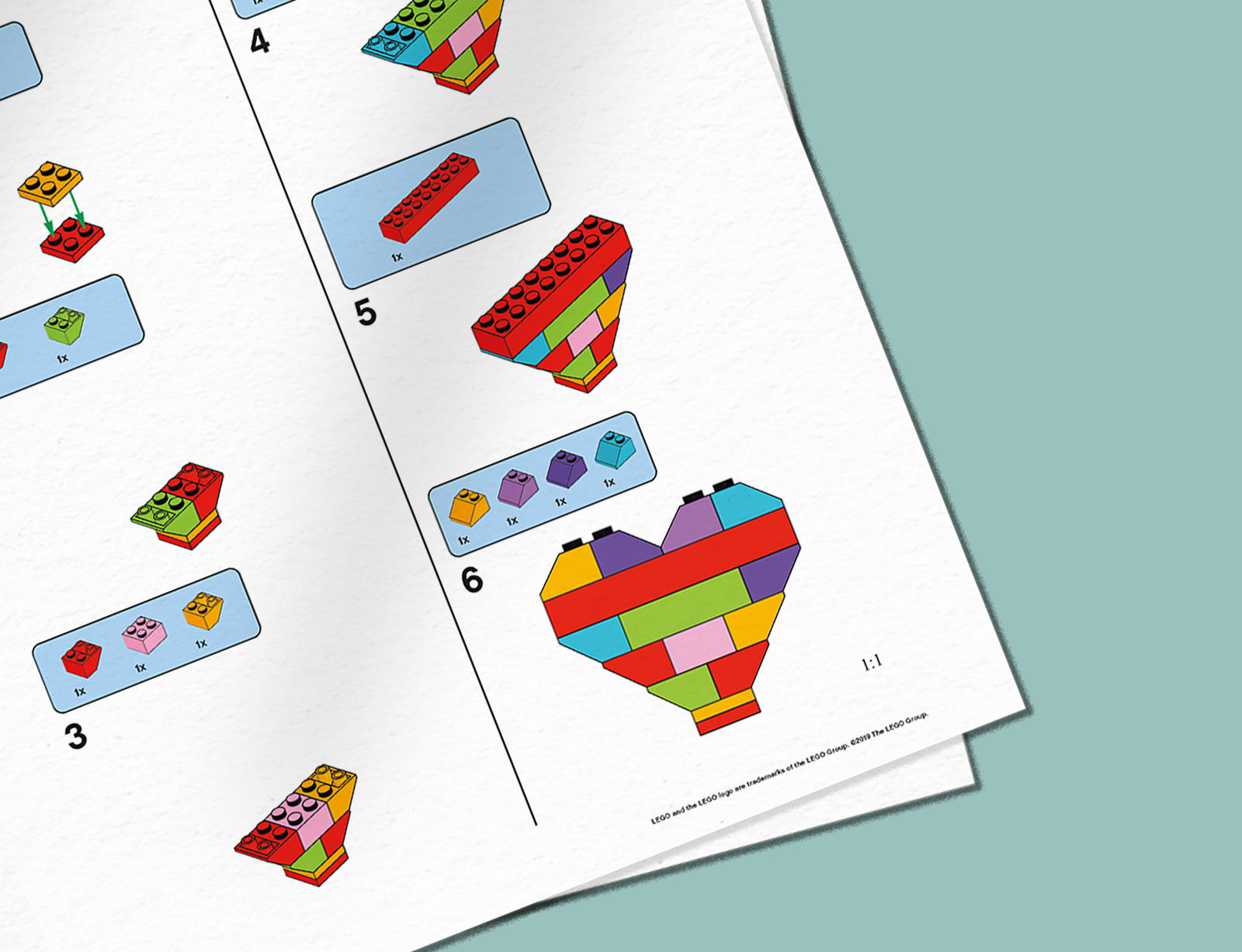 LEGO Heart Build Instructions