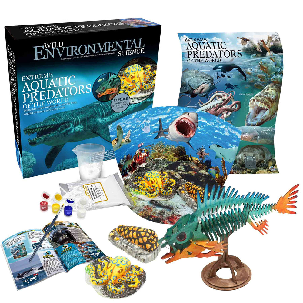 Wild Environmental Science Extreme Aquatic Predators Kit - Educational Craft Set