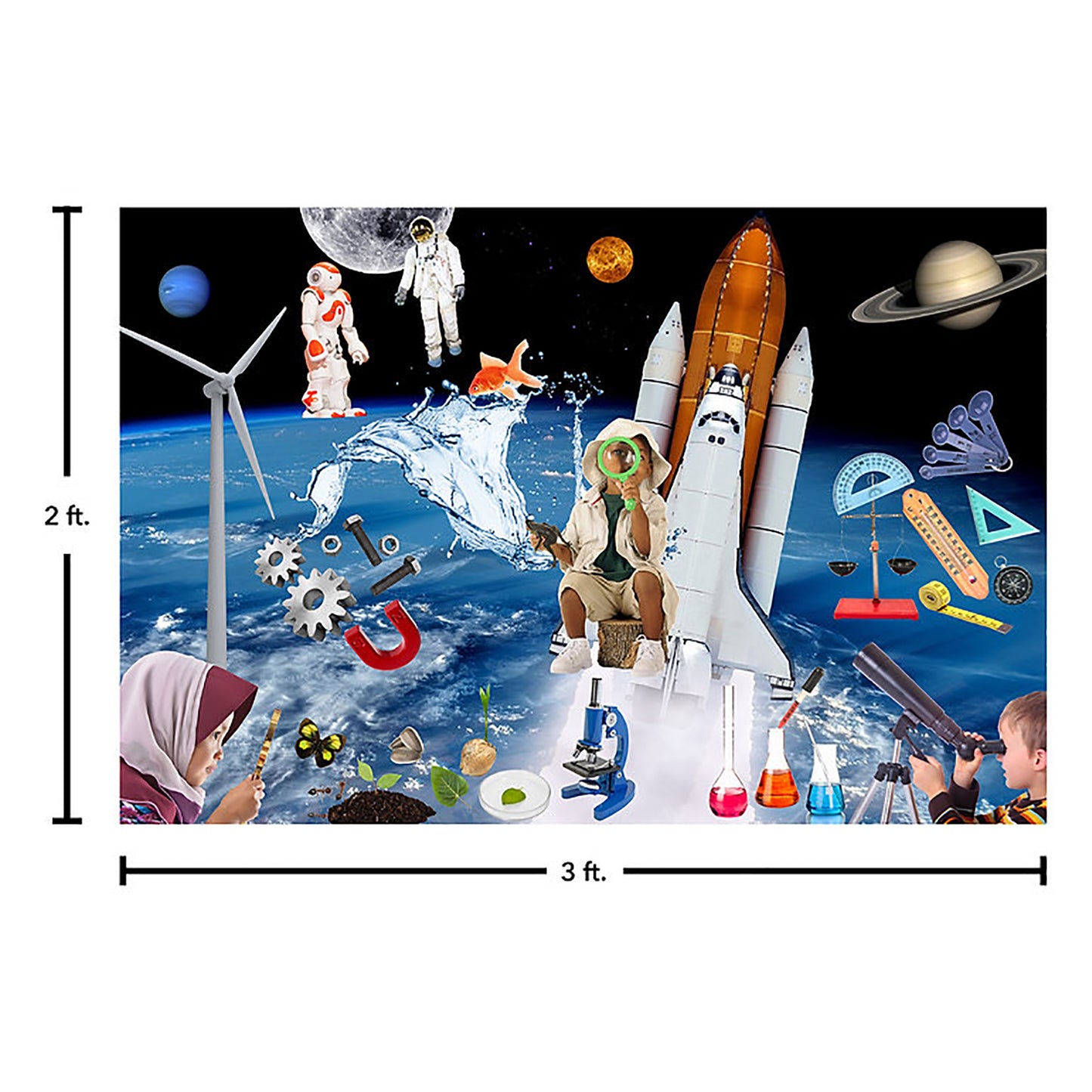 Mojo Science Discovery 48-Piece Jumbo Photographic Floor Puzzle