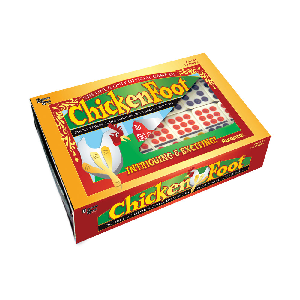 ChickenFoot Double 9 Color Dot Professional Dominoes Set