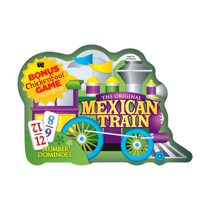 Mexican Train Deluxe Double 12 Number Domino Set with Chickenfoot Game