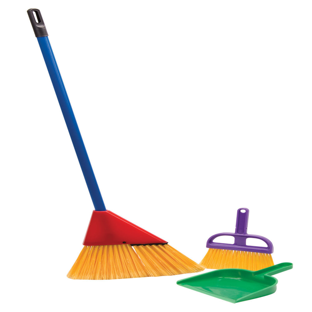 Schylling 3-Piece Pretend Play Broom Set for Kids