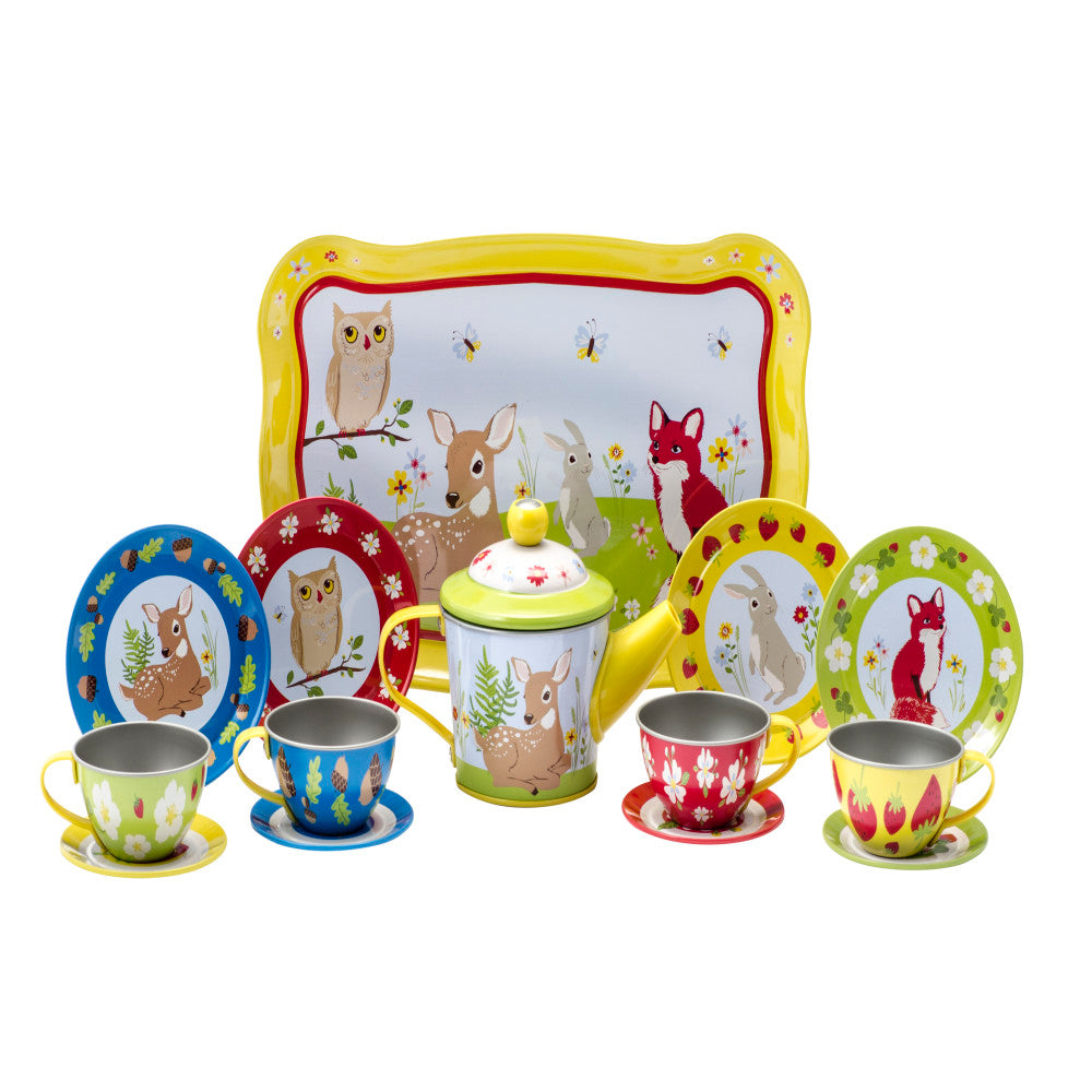 Schylling Forest Friends Tea Time Playset - Vintage Animal Motif