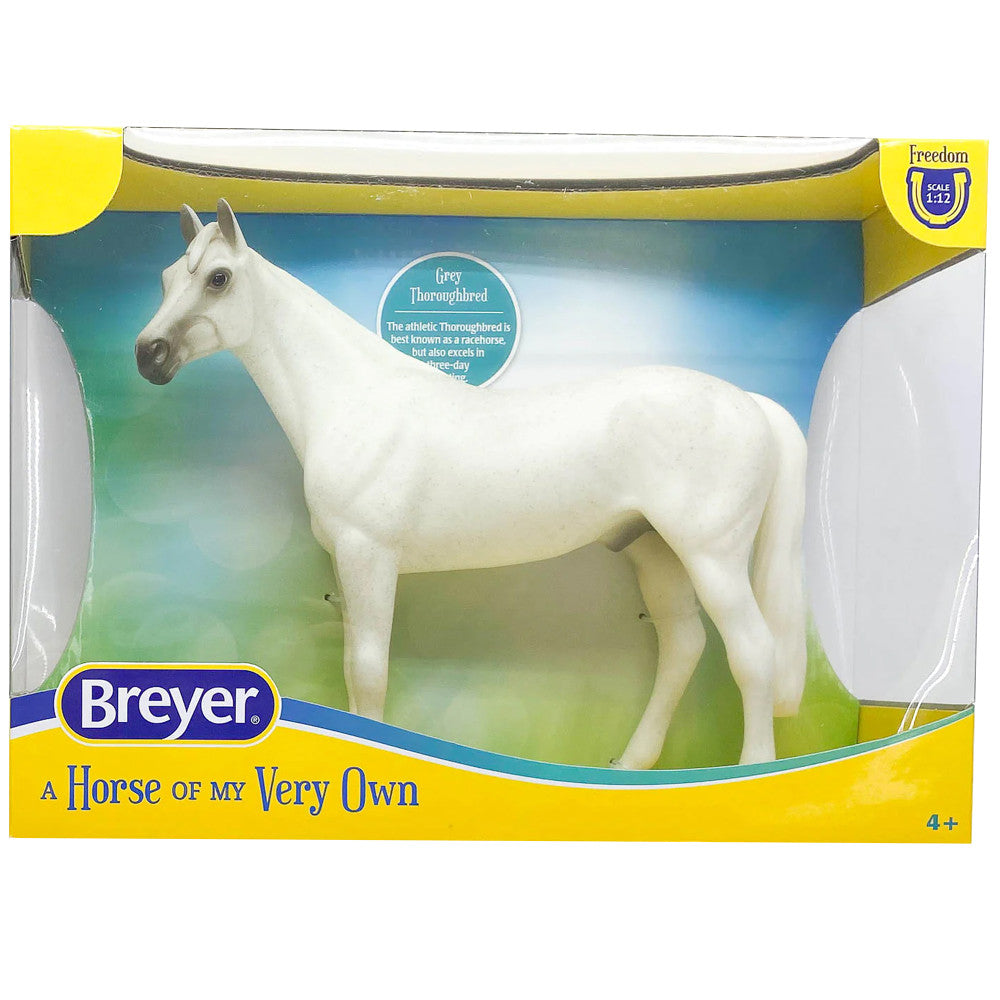 Breyer Freedom Series 1:12 Scale Fleabitten Grey Thoroughbred Model Horse