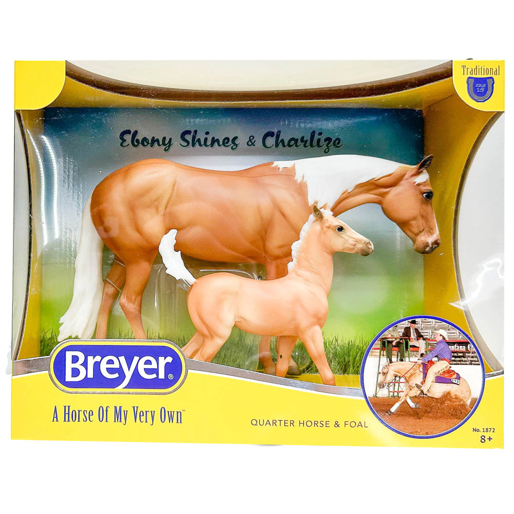 Breyer Traditional Series 1:9 Scale Collectible Model Horses - Ebony Shines and Charlize