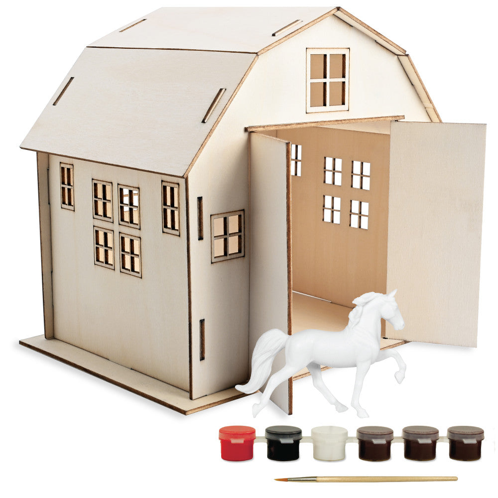 Breyer Stablemates Paint Your Own Barn and Horse Craft Kit