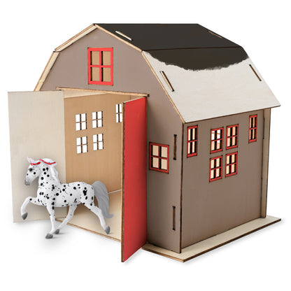 Breyer Stablemates Paint Your Own Barn and Horse Craft Kit