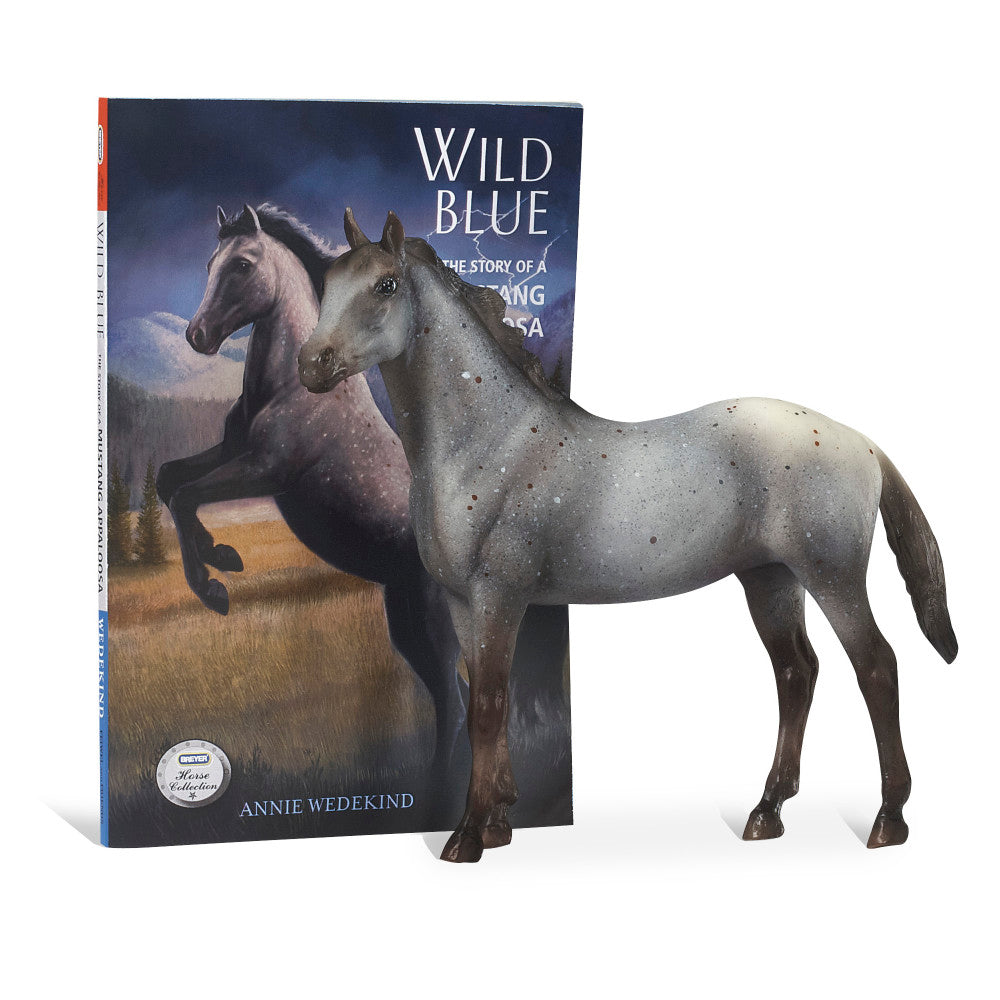 Breyer Wild Blue Horse Figurine and Book Set - Freedom Series