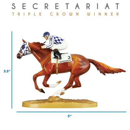 Breyer 50th Anniversary Secretariat Triple Crown Winner Figurine with Jockey