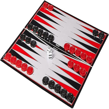 Pressman 3-in-1 Classic Board Game Set with Folding Board