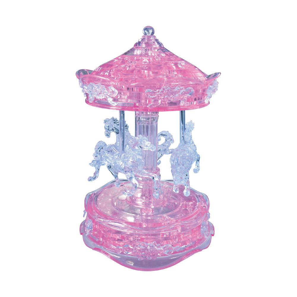 BePuzzled Deluxe Pink Carousel 3D Crystal Puzzle - 83 Pieces