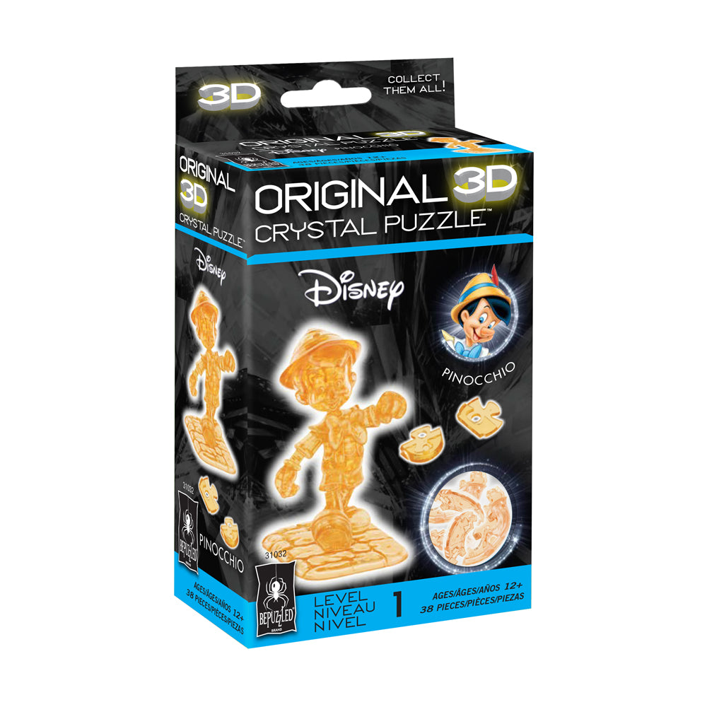 BePuzzled Disney Pinocchio 3D Crystal Puzzle - 38 Pcs