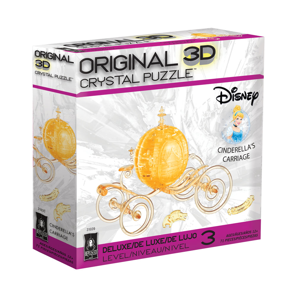 BePuzzled Disney Cinderella's Gold Carriage 3D Crystal Puzzle - 71 pcs