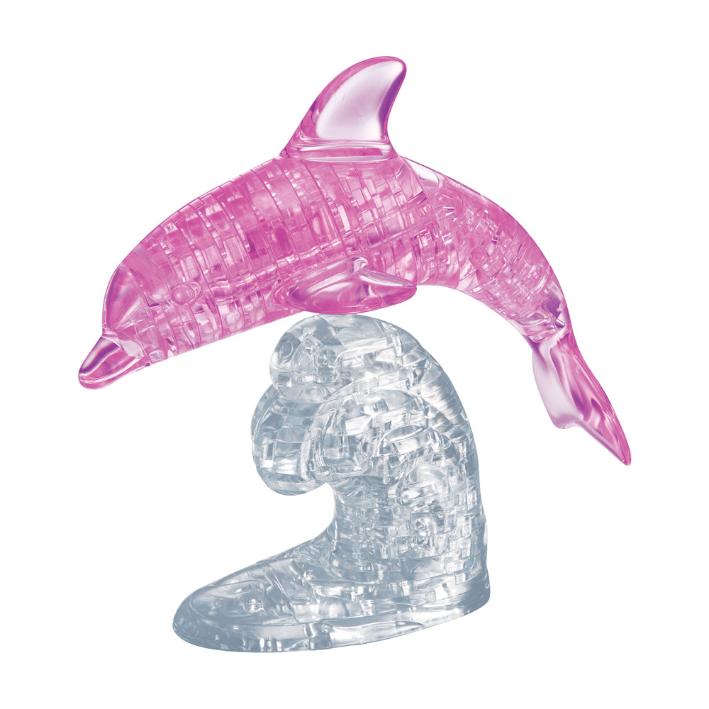 BePuzzled Pink Dolphin 3D Crystal Puzzle - 95 pcs