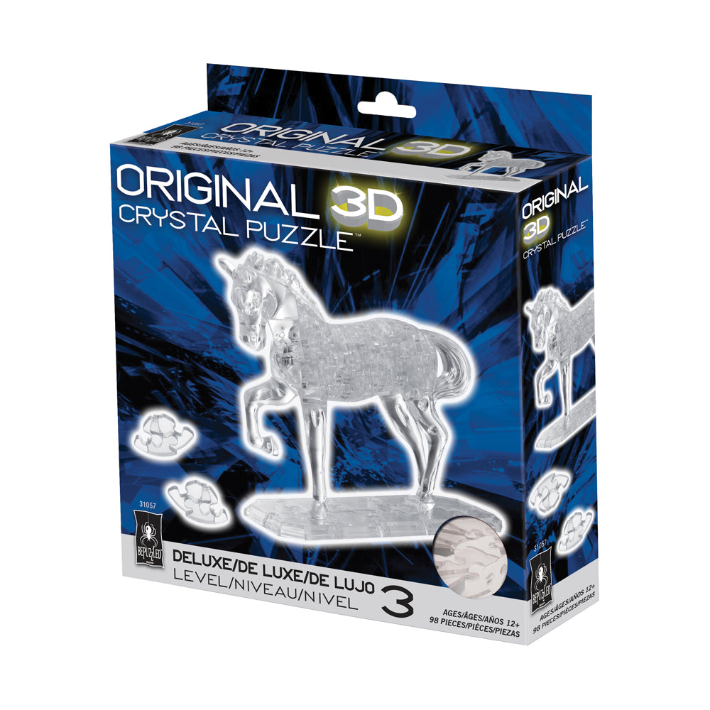 BePuzzled Majestic White Horse 3D Crystal Puzzle - 98 pc