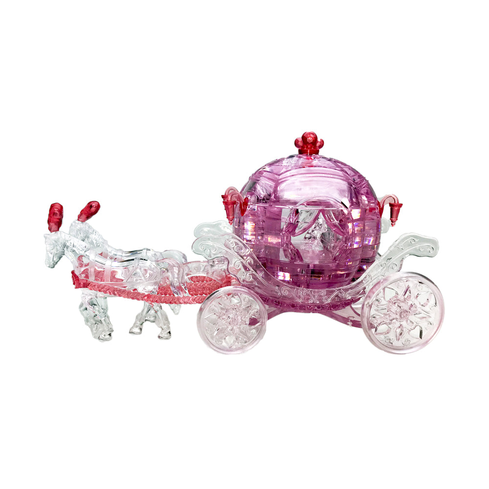 BePuzzled Pink Royal Carriage Deluxe 3D Crystal Puzzle - 63 pc