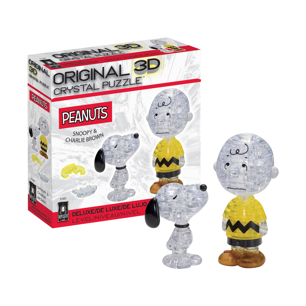 BePuzzled Peanuts Snoopy & Charlie Brown 3D Crystal Puzzle - 77 pcs