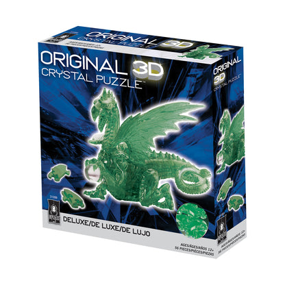 BePuzzled Green Dragon 3D Crystal Puzzle - 56 Pieces