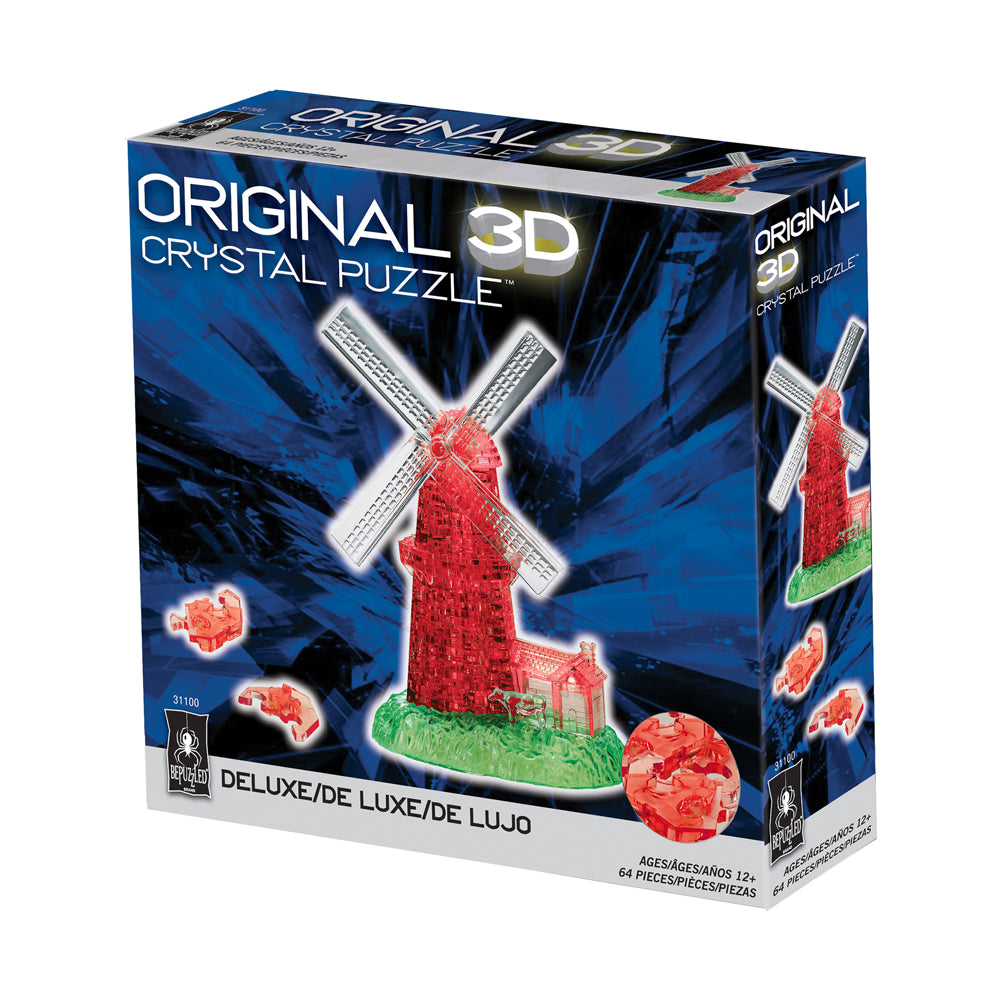 BePuzzled 3D Crystal Windmill Puzzle - 64 pc