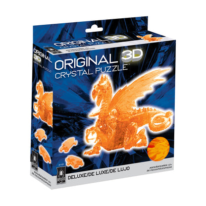 BePuzzled Orange Dragon Deluxe 3D Crystal Puzzle - 56 Pieces