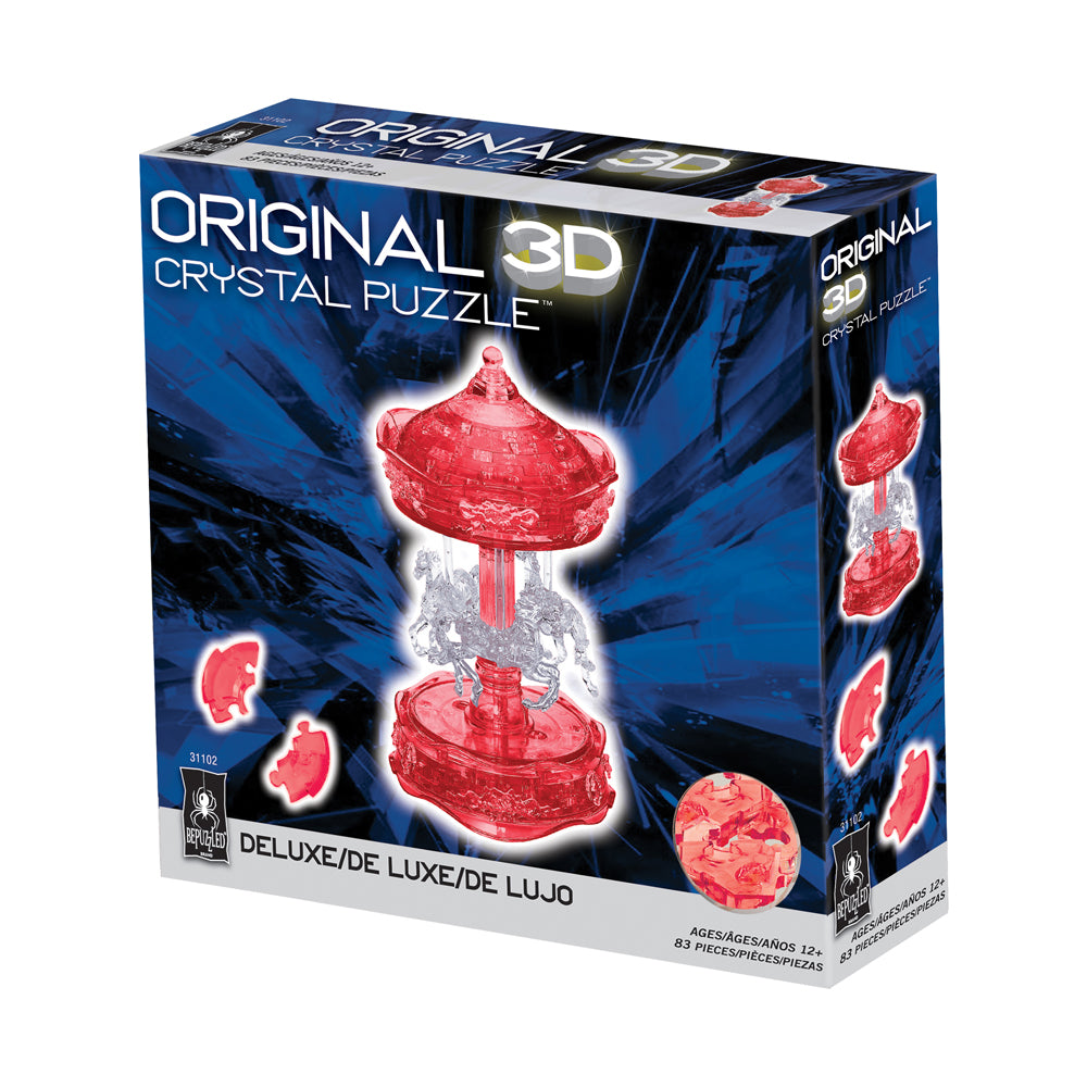 BePuzzled Carousel 3D Crystal Puzzle - 83 pc