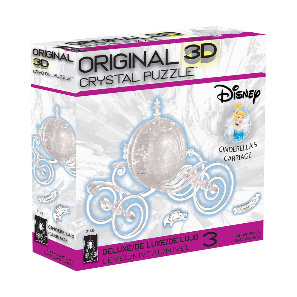 BePuzzled Disney Cinderella's Carriage 3D Crystal Puzzle - 71 pcs