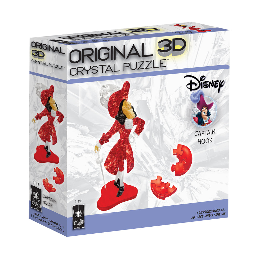 BePuzzled Disney Captain Hook 3D Crystal Puzzle - 39 Pieces