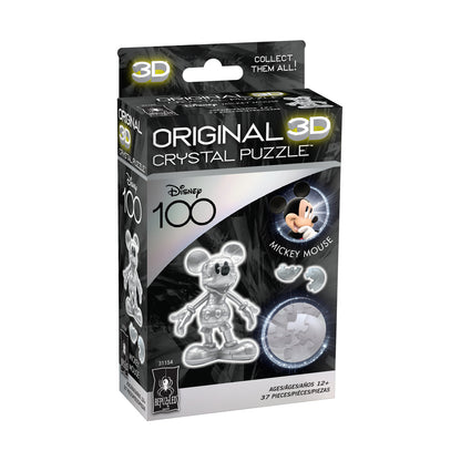 BePuzzled Disney 100 Platinum Edition 3D Crystal Puzzle - Mickey Mouse, 37 pcs