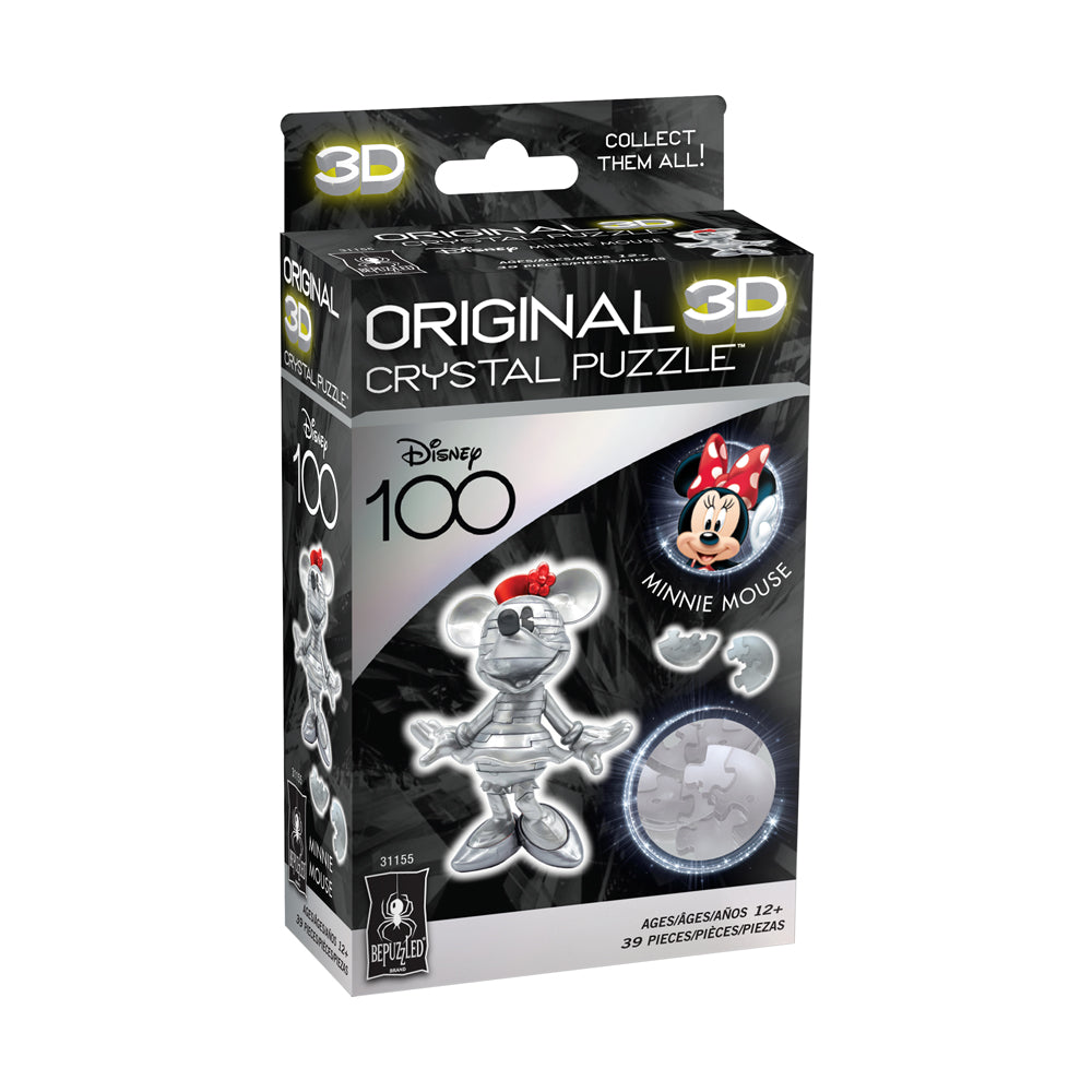 BePuzzled Disney Platinum Edition 3D Crystal Puzzle - Minnie Mouse, 39 Pieces