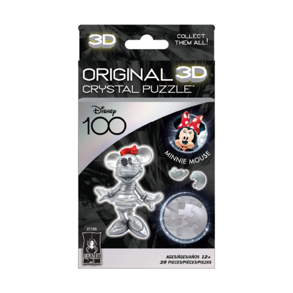 BePuzzled Disney Platinum Edition 3D Crystal Puzzle - Minnie Mouse, 39 Pieces