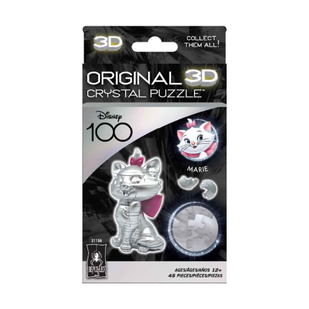 BePuzzled Disney 100 Platinum Edition 3D Crystal Puzzle - Marie, 45 Pieces