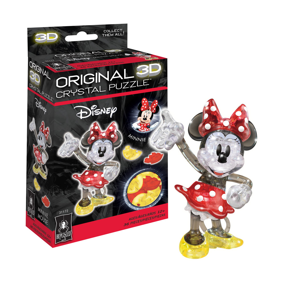 BePuzzled Disney Minnie Mouse 3D Crystal Puzzle - 36 pc