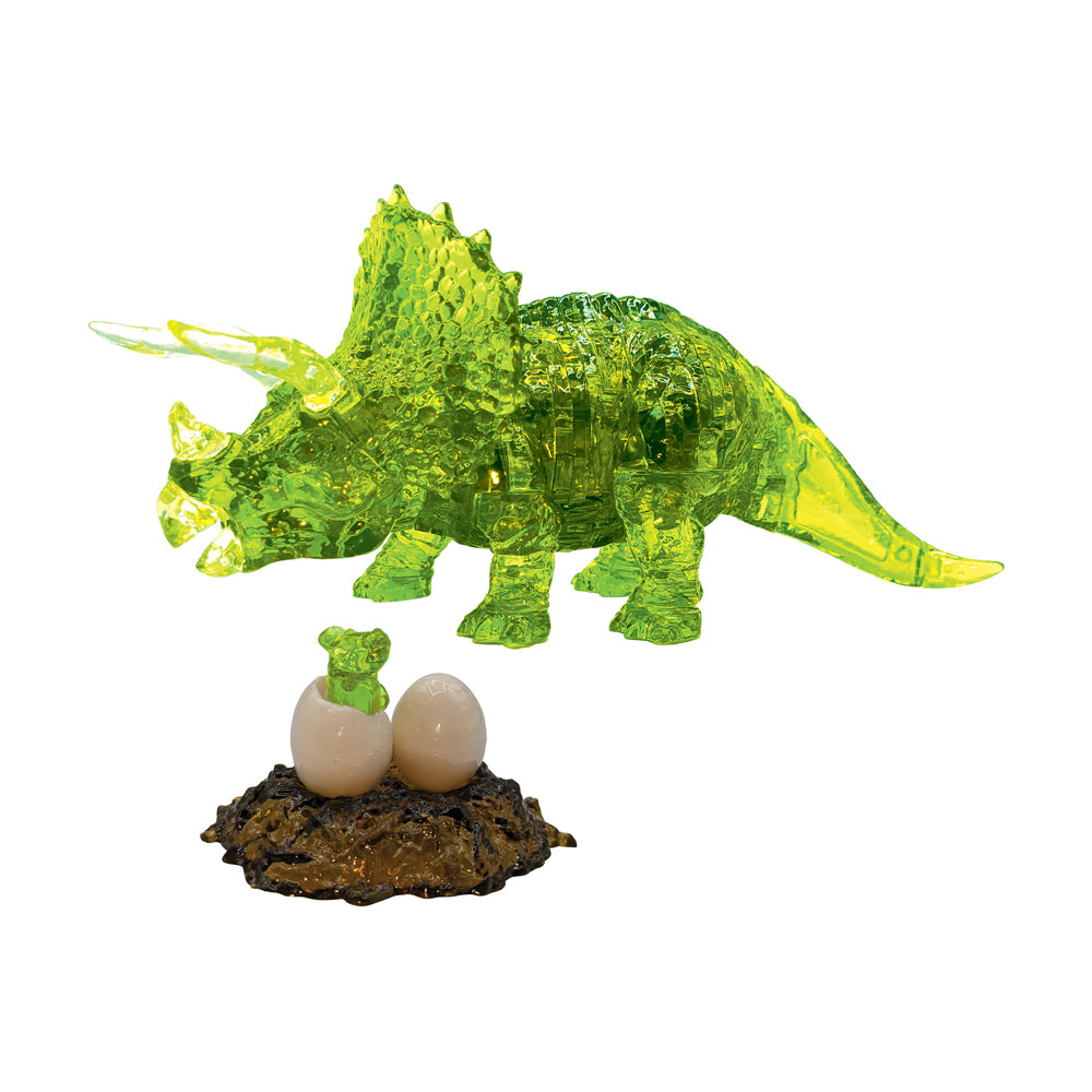 3D Crystal Puzzle - Triceratops & Baby: Enigmatic 61 Piece Set