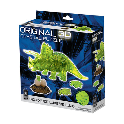 3D Crystal Puzzle - Triceratops & Baby: Enigmatic 61 Piece Set