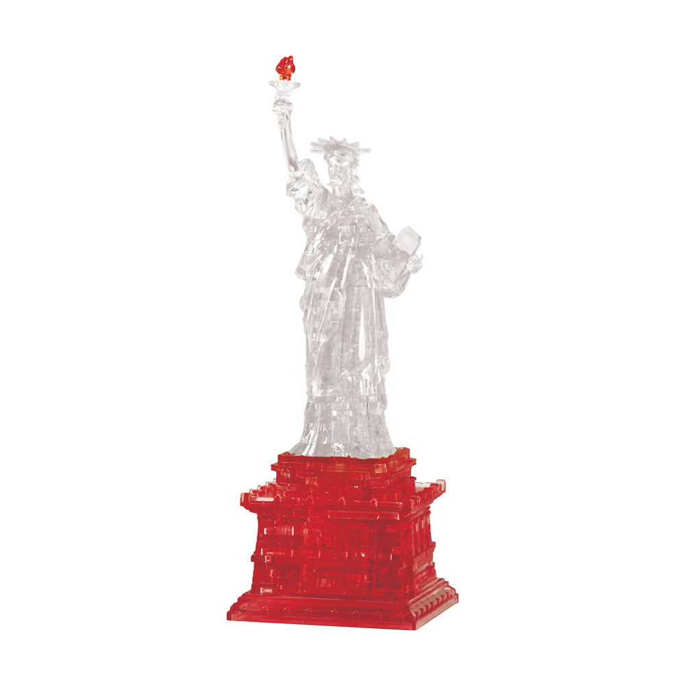 BePuzzled Statue of Liberty 3D Crystal Puzzle - 78 pcs, Clear/Red