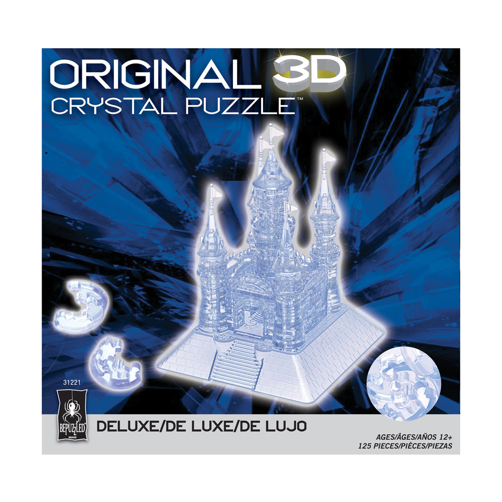 BePuzzled Clear Castle 3D Crystal Puzzle - 125 pcs