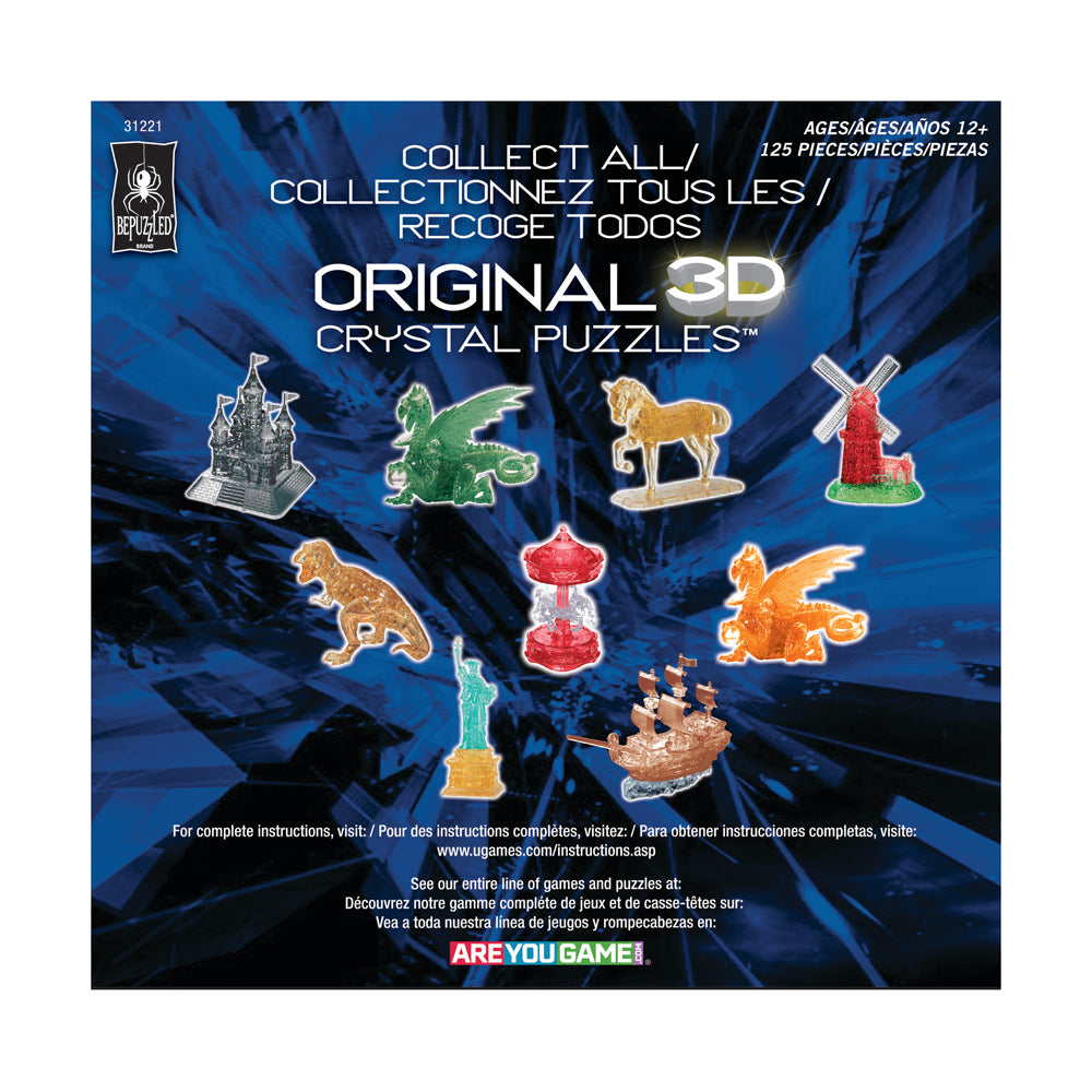 BePuzzled Clear Castle 3D Crystal Puzzle - 125 pcs