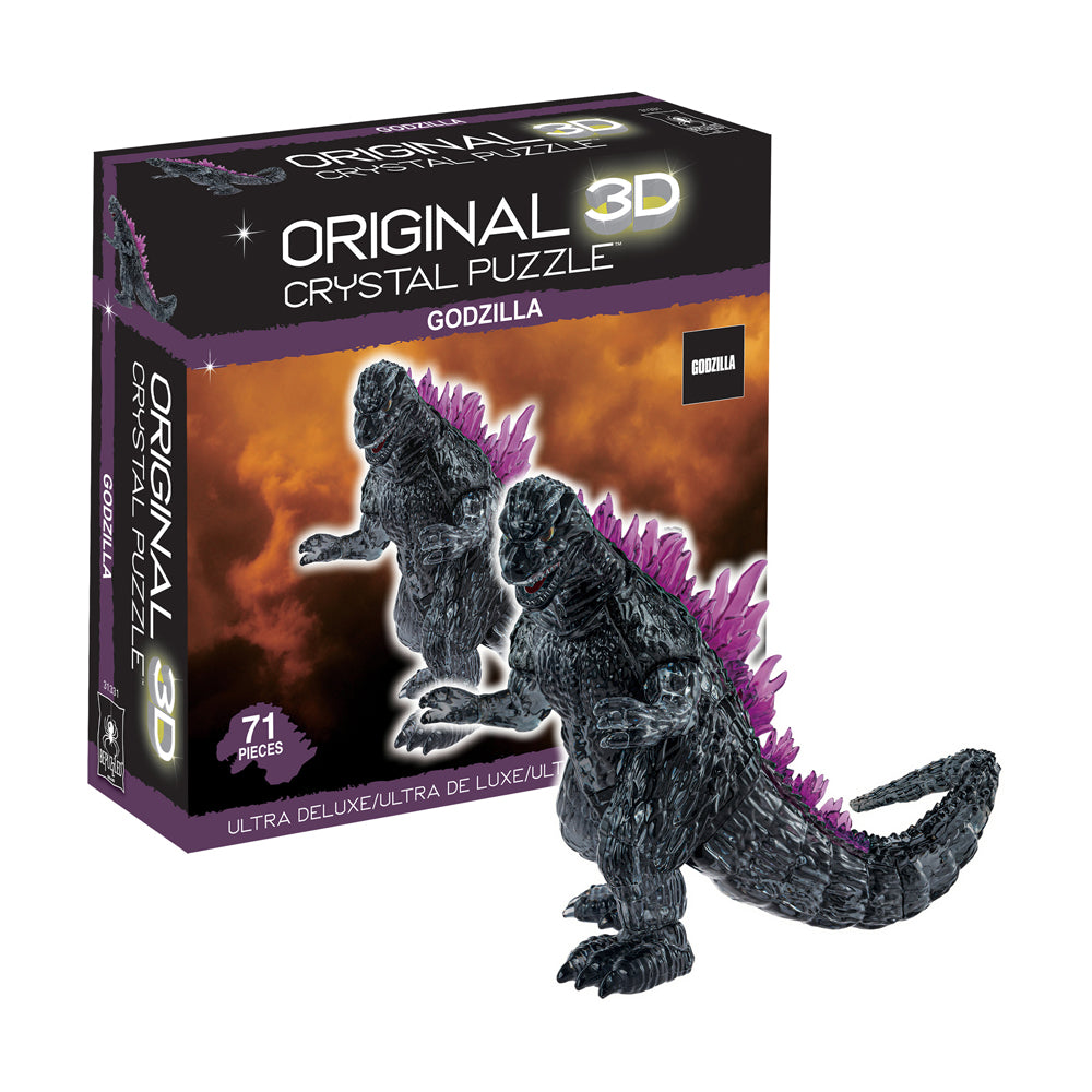 BePuzzled 3D Crystal Godzilla Puzzle, 71 Pieces, Collectible