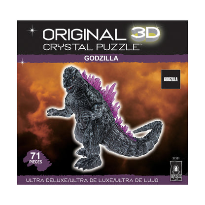 BePuzzled 3D Crystal Godzilla Puzzle, 71 Pieces, Collectible