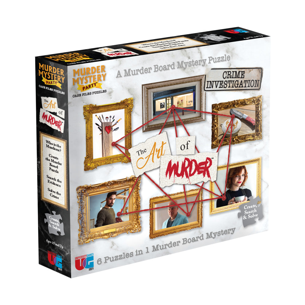 University Games Murder Mystery Party Case Files - The Art of Murder Puzzle Set, 1000 Pieces