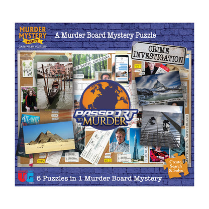 University Games Murder Mystery Party Case Files - Passport to Murder Puzzle Set