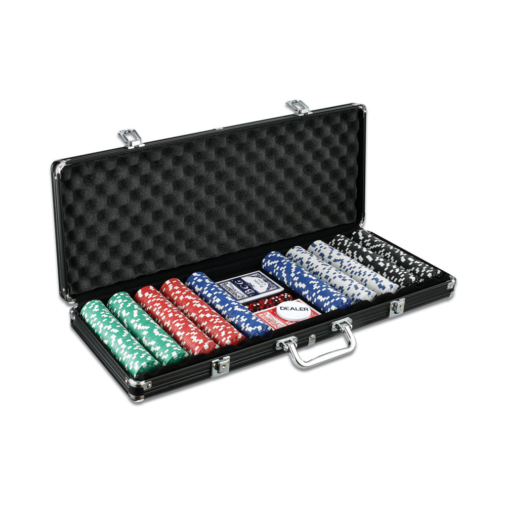 Deluxe 500 Chip Poker Game Set with Aluminum Case