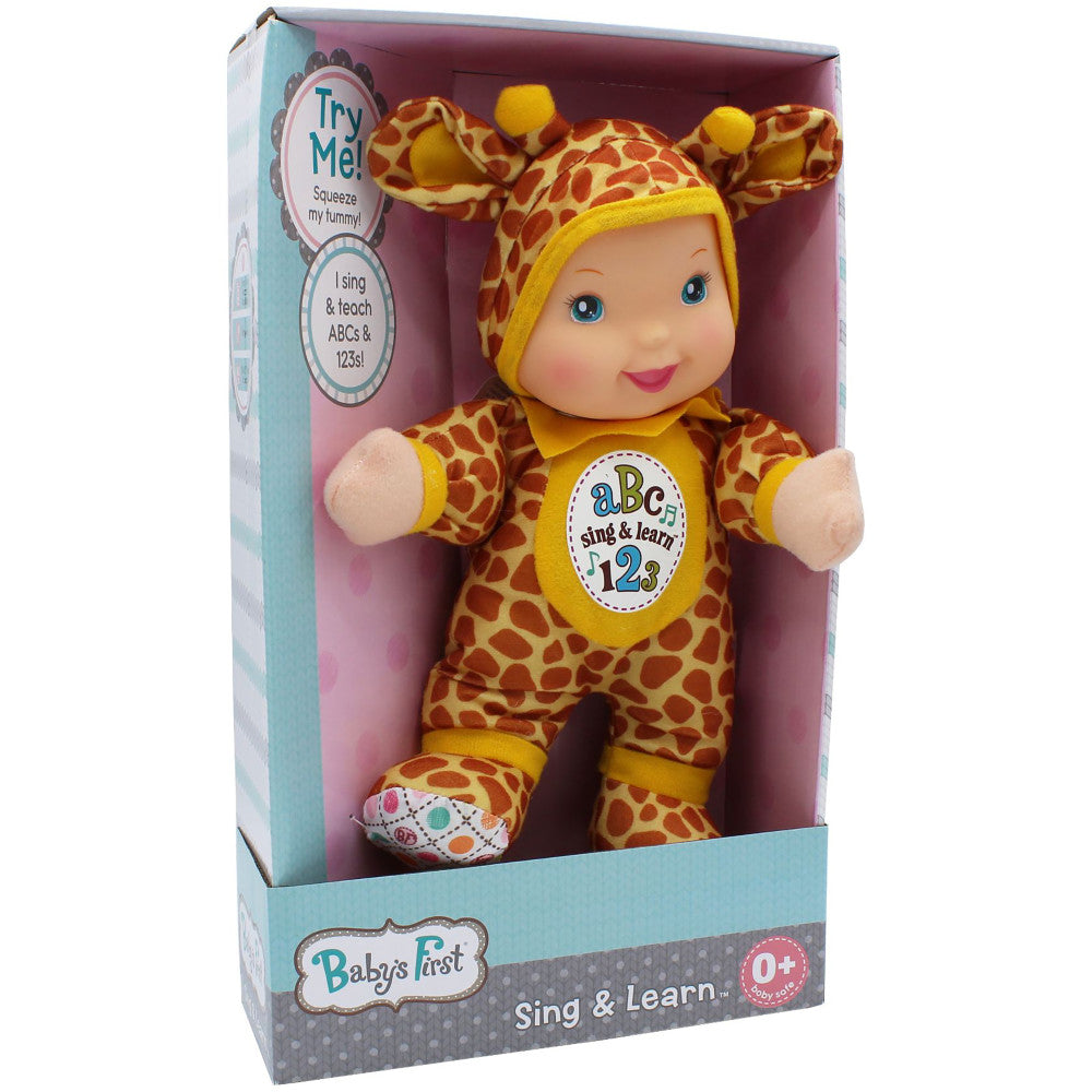 Goldberger Baby's First Sing & Learn Giraffe - Interactive Learning Doll